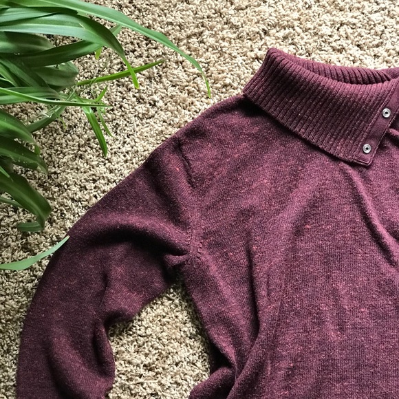 Gap Burgundy Cowl Neck Sweater - Picture 3 of 3